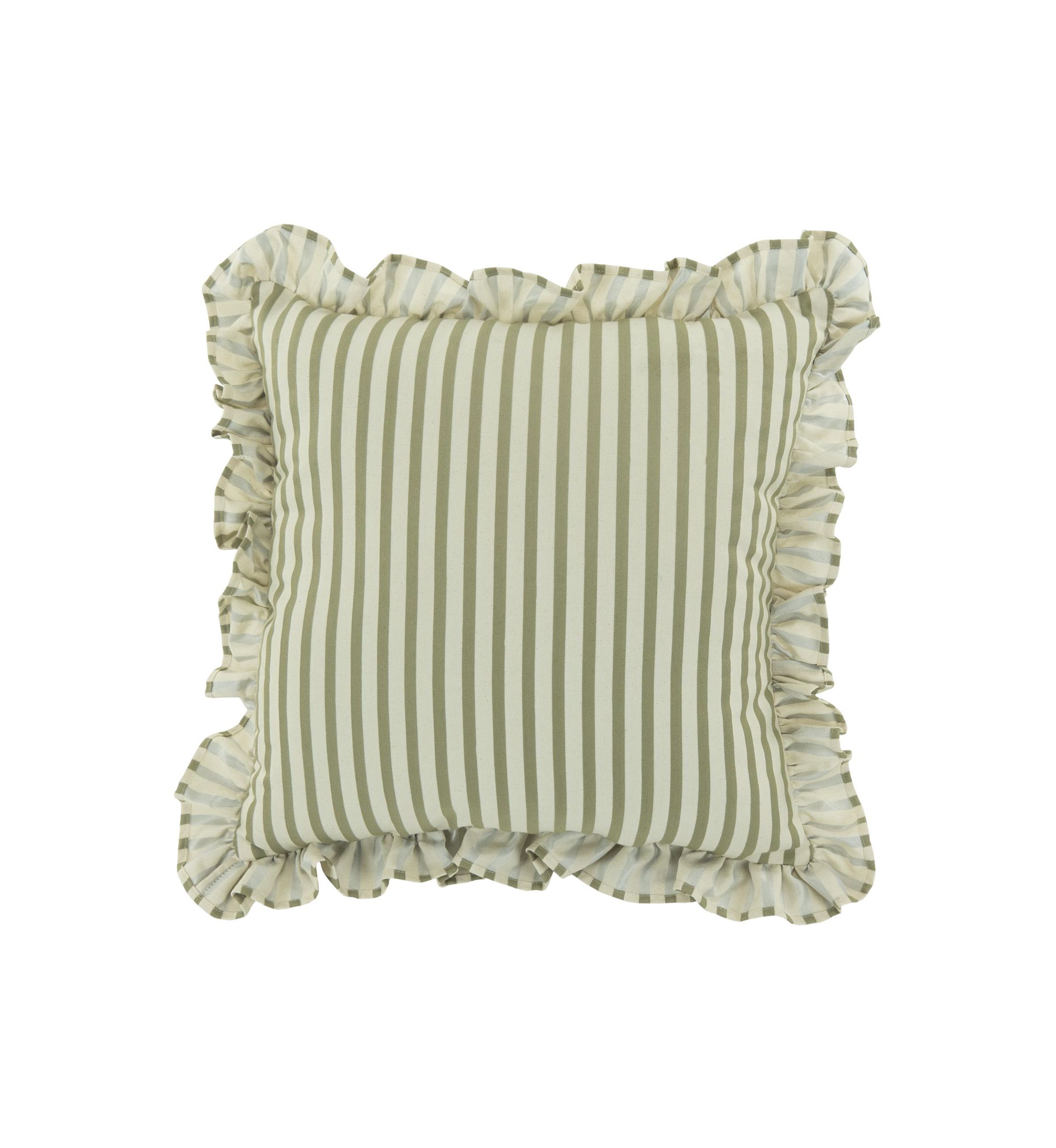 Ruffle Stripe Throw Pillow