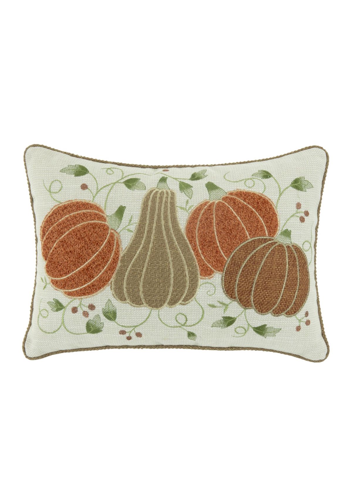 Pumpkin Patch Vines Throw Pillow