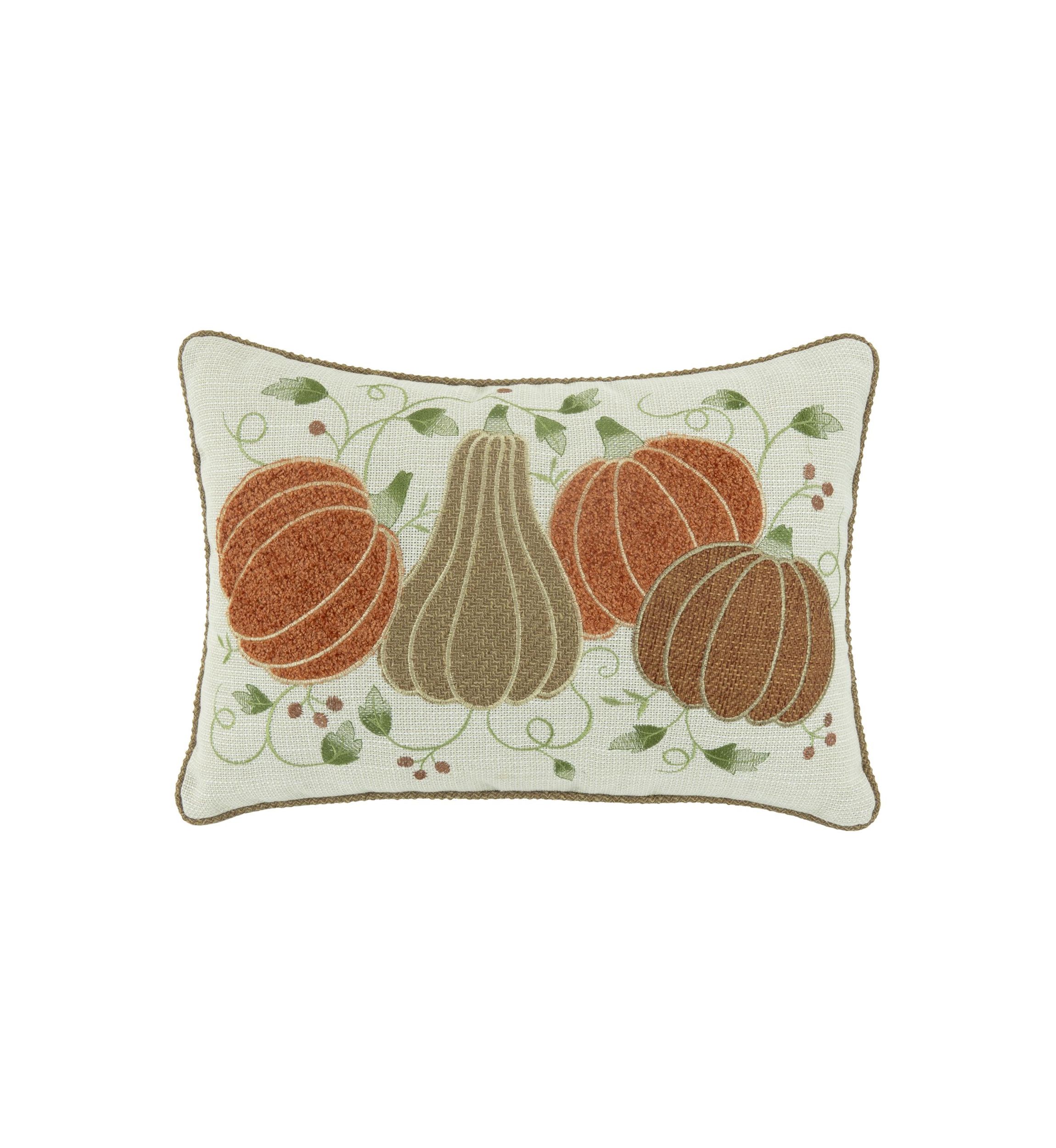 Pumpkin Patch Vines Throw Pillow
