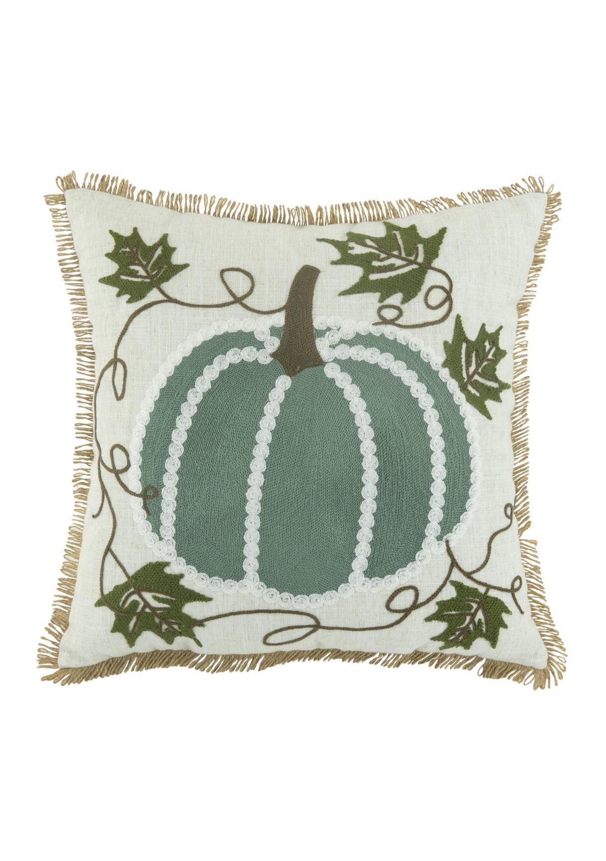 Textured Blue Pumpkin Throw Pillow