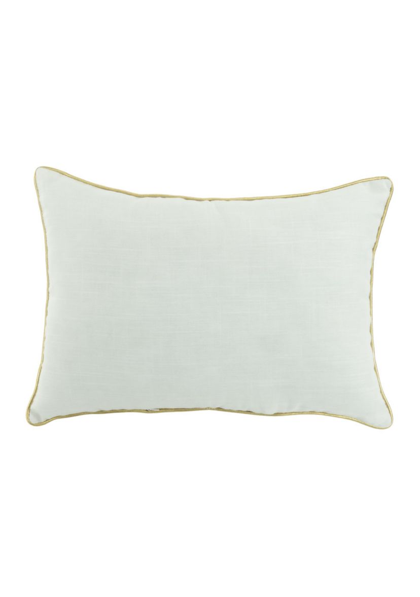 Gold Stitched Tree Sketch Pillow
