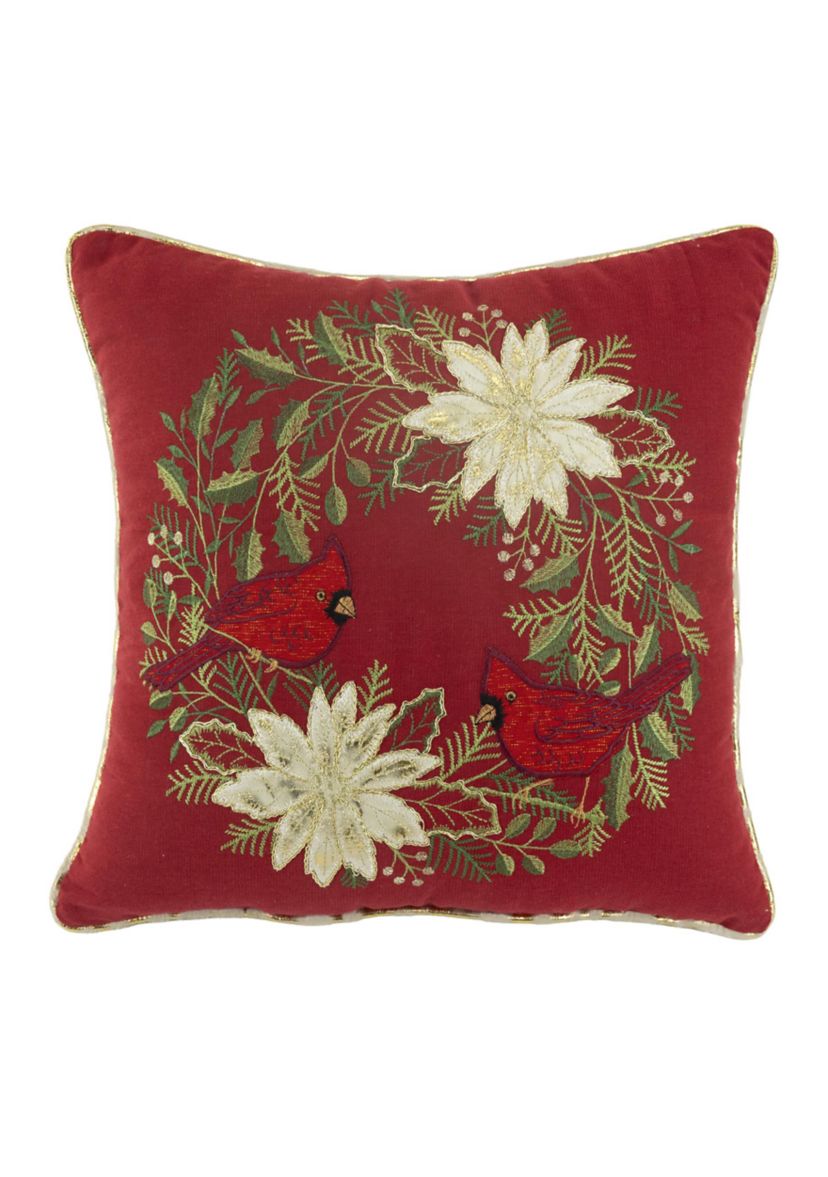 Cardinal Wreath Pillow