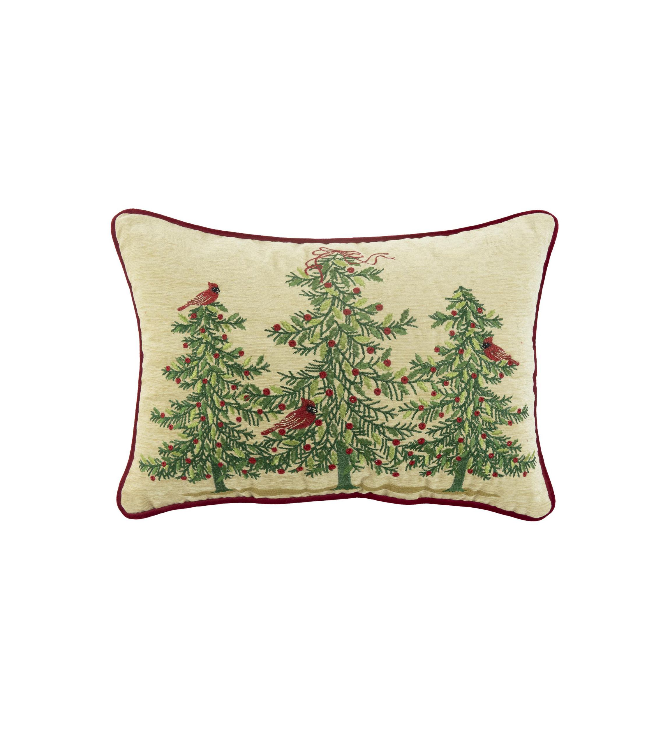 Merry Pines Throw Pillow