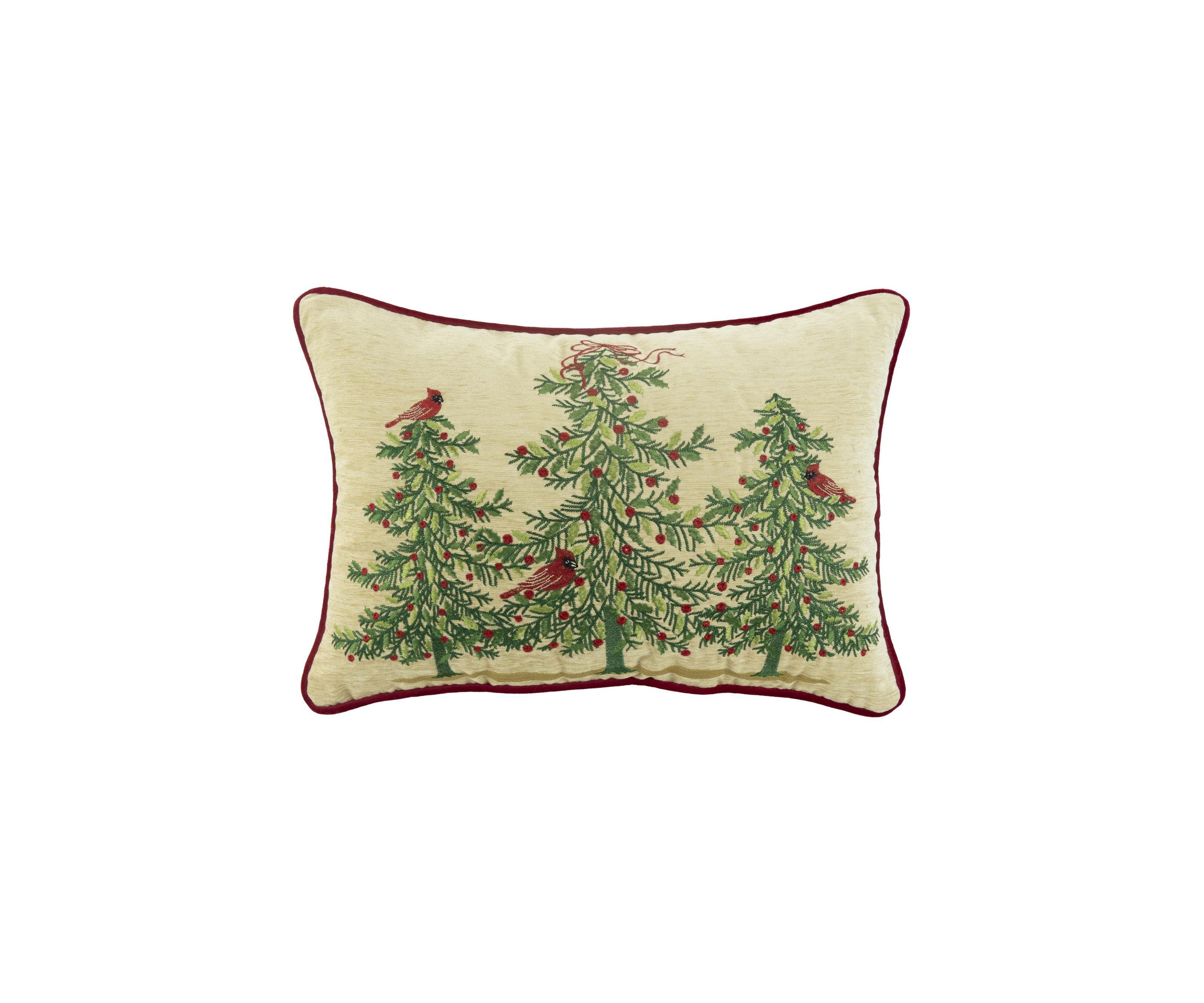 Merry Pines Throw Pillow