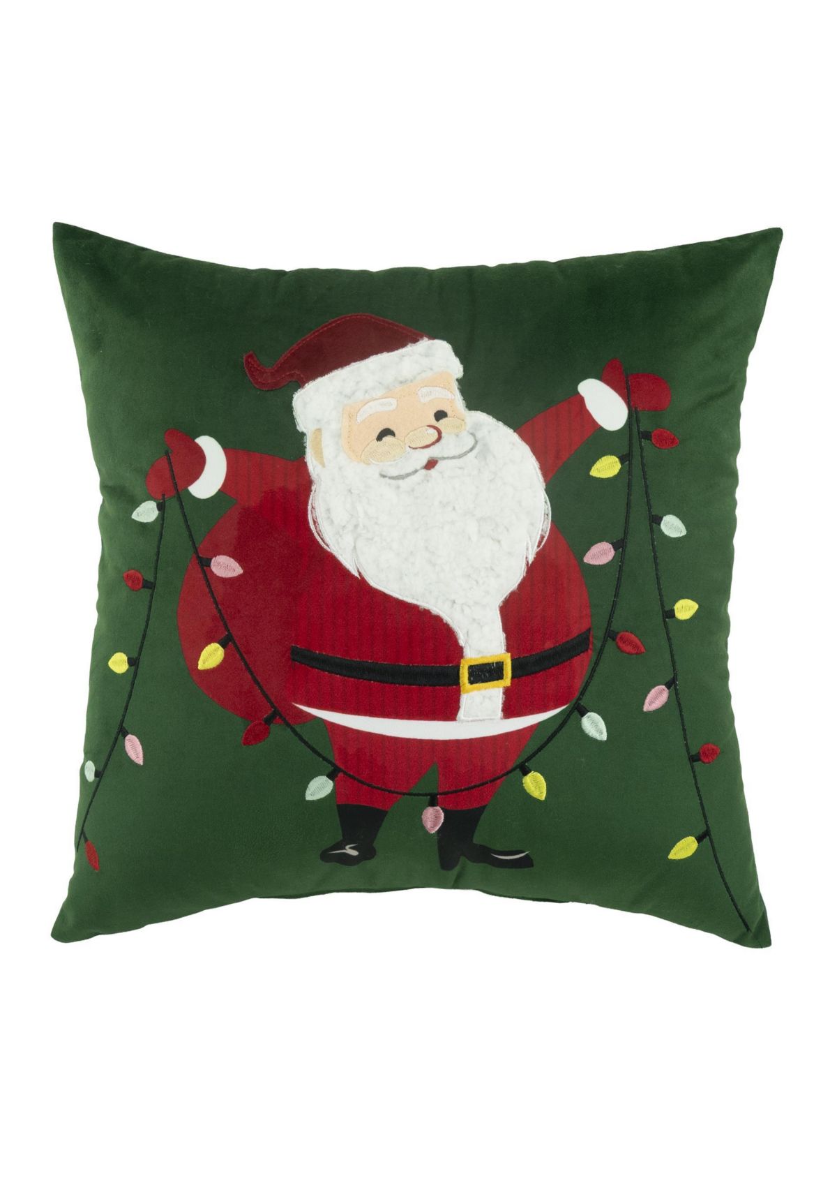 Santa Lights Throw Pillow