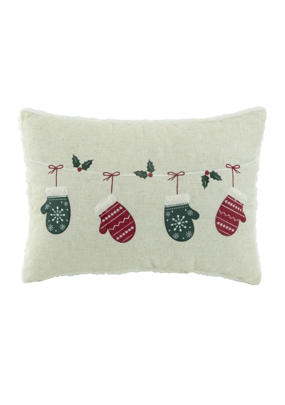 Mitten Garland Throw Pillow