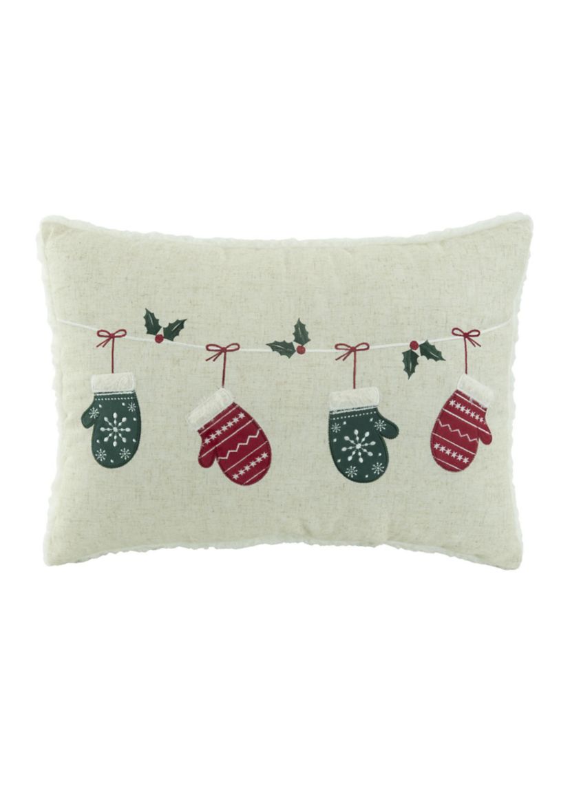 Mitten Garland Throw Pillow