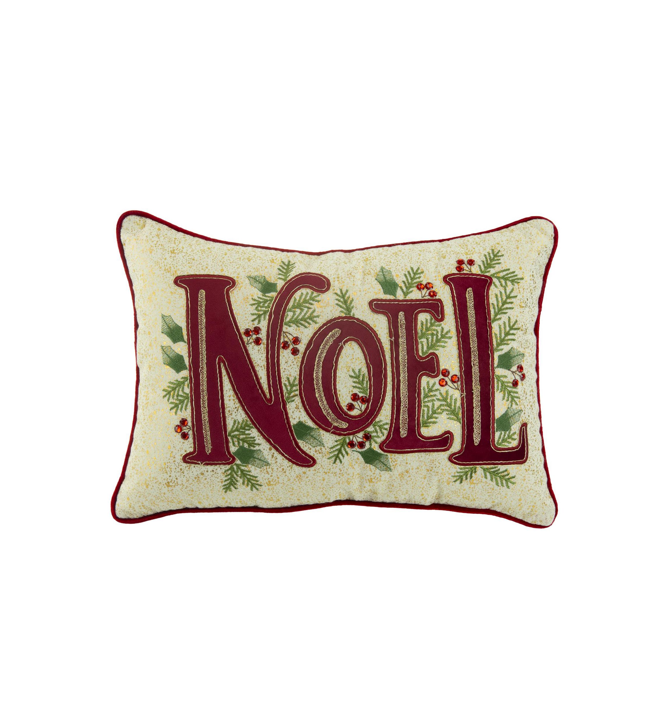 Noel Holly Throw Pillow