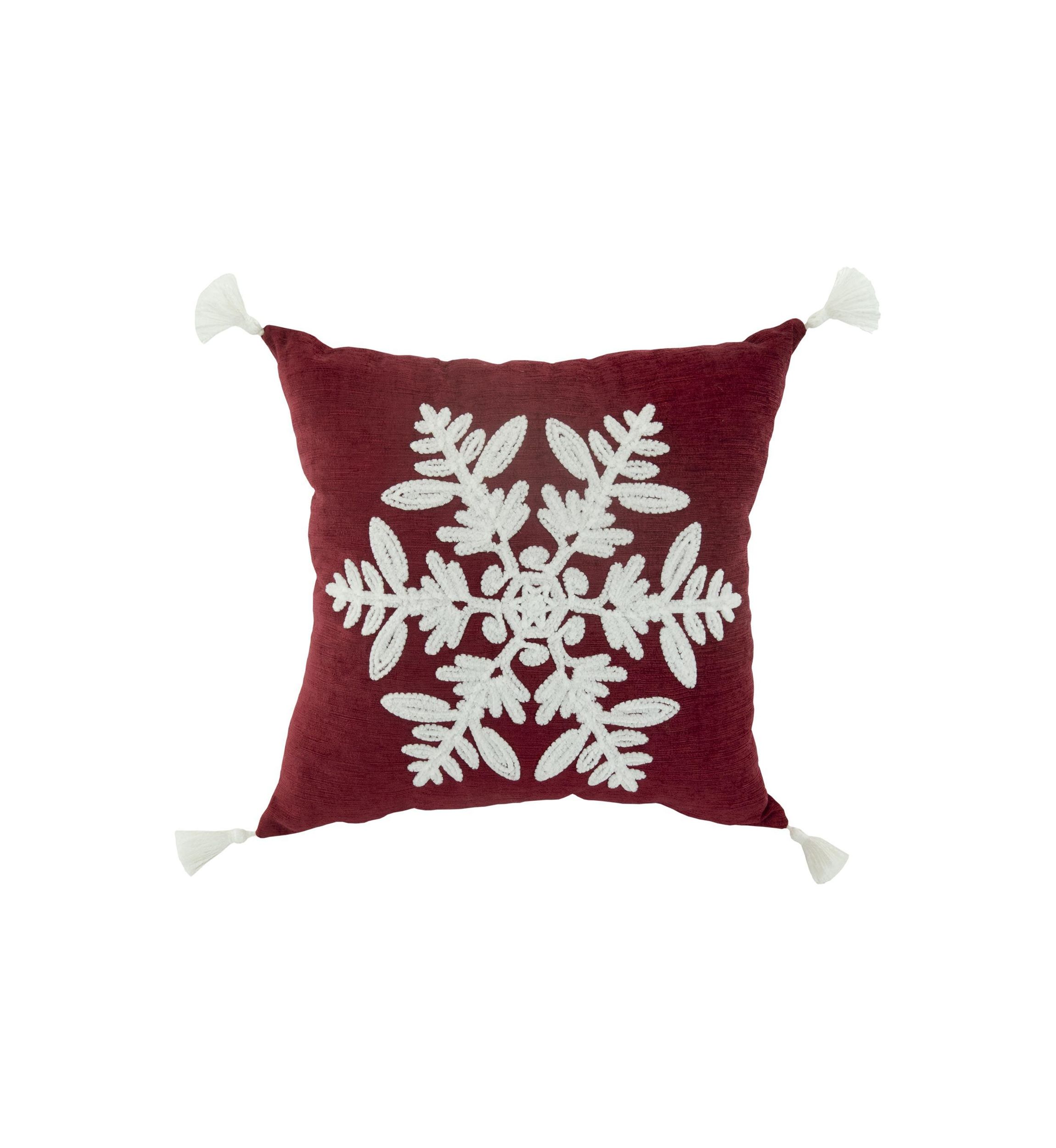 Crystal Snowflake Throw Pillow