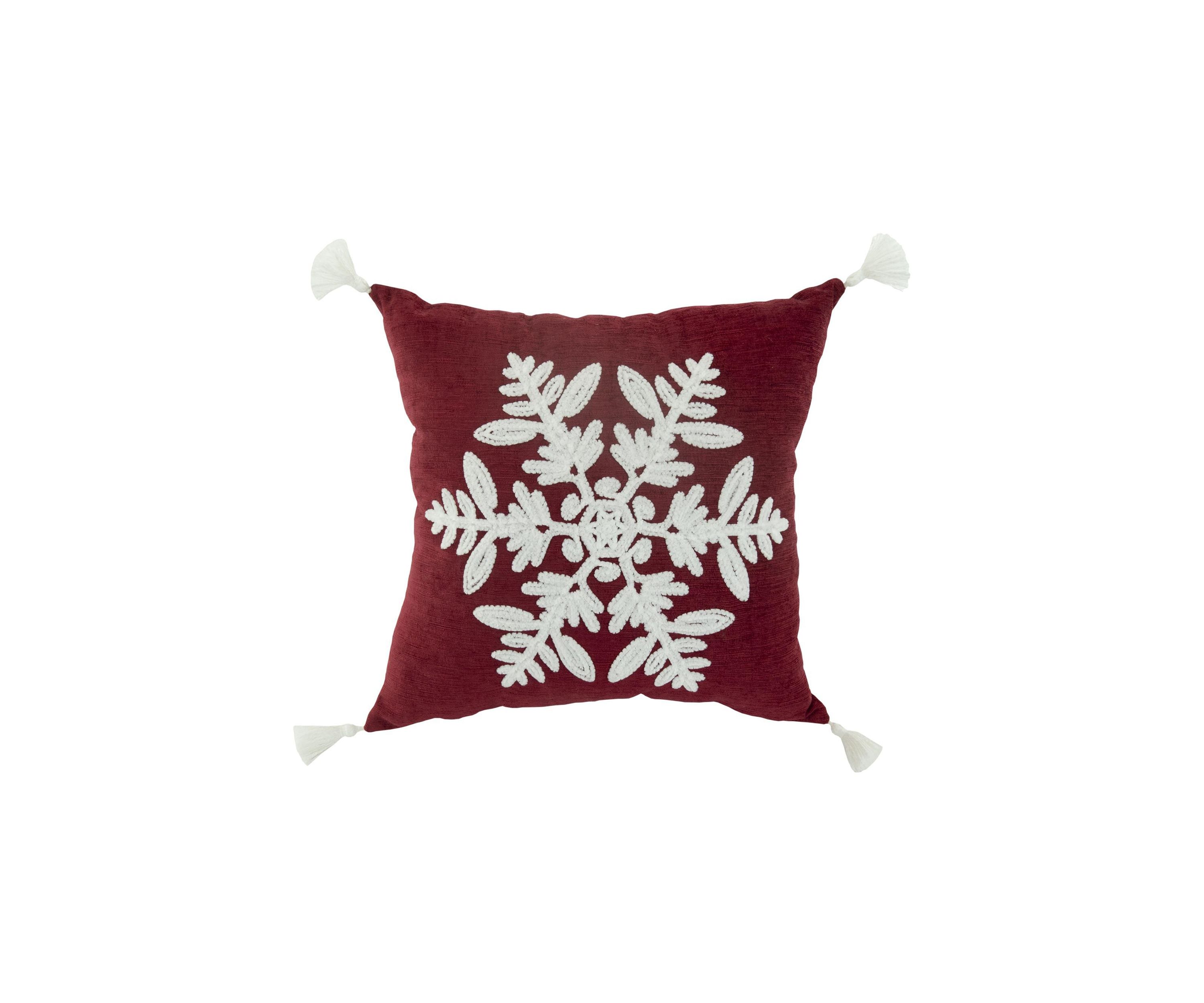 Crystal Snowflake Throw Pillow