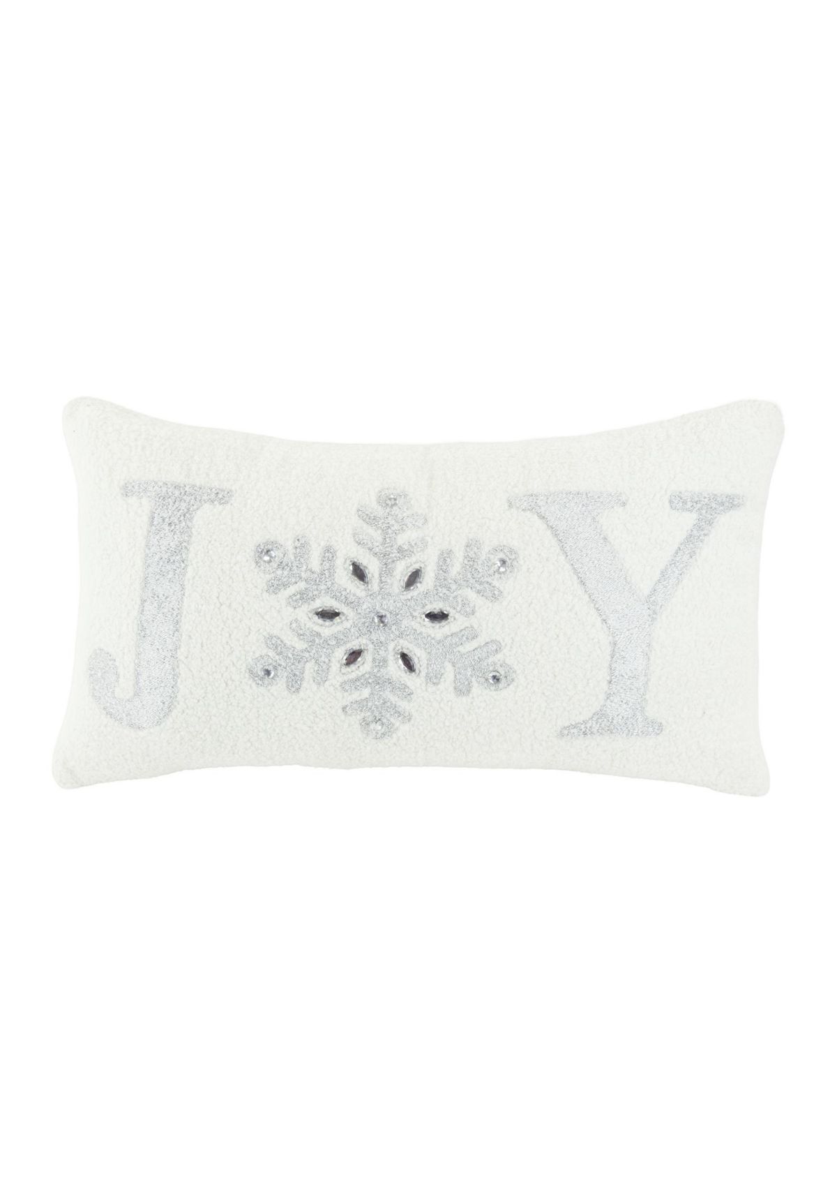 Joy Snowflake Throw Pillow