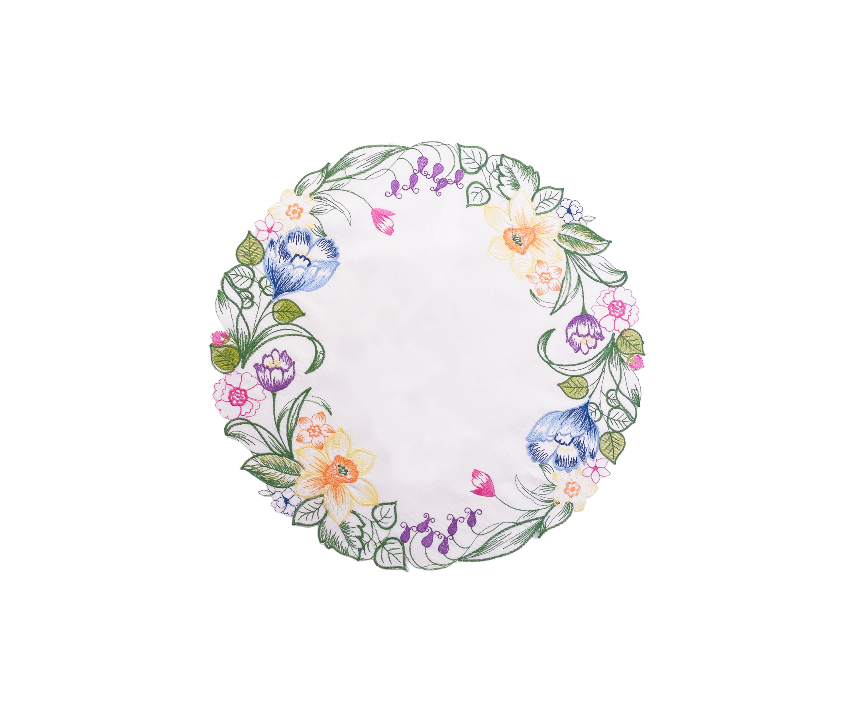 Floral Sketch Cutwork Placemat