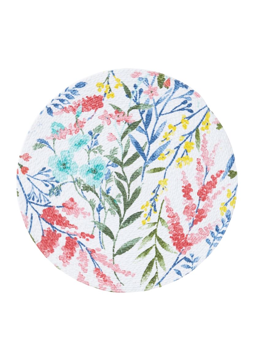 Feral Flower Printed Round Placemat