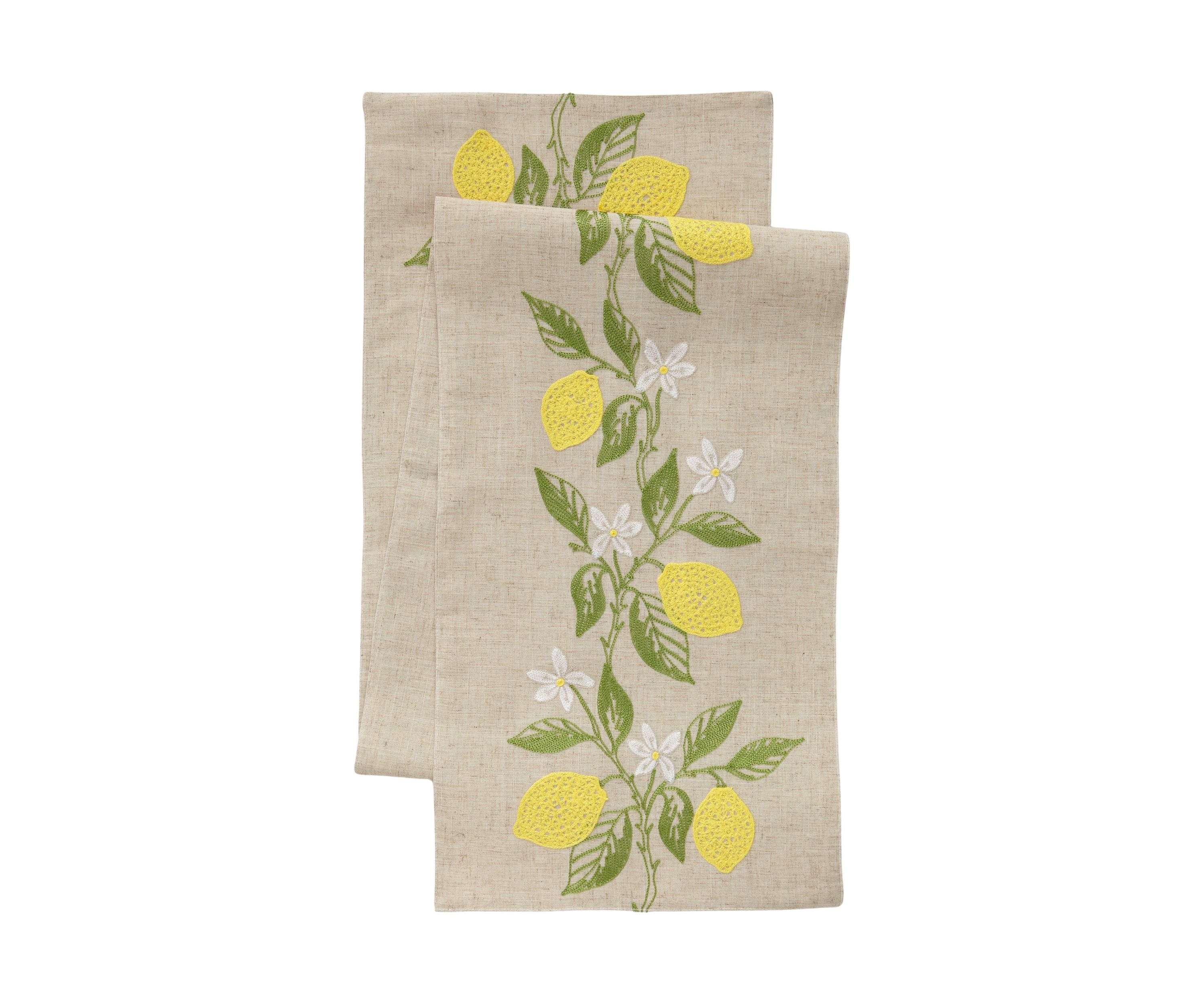 Lemon Vines Table Runner