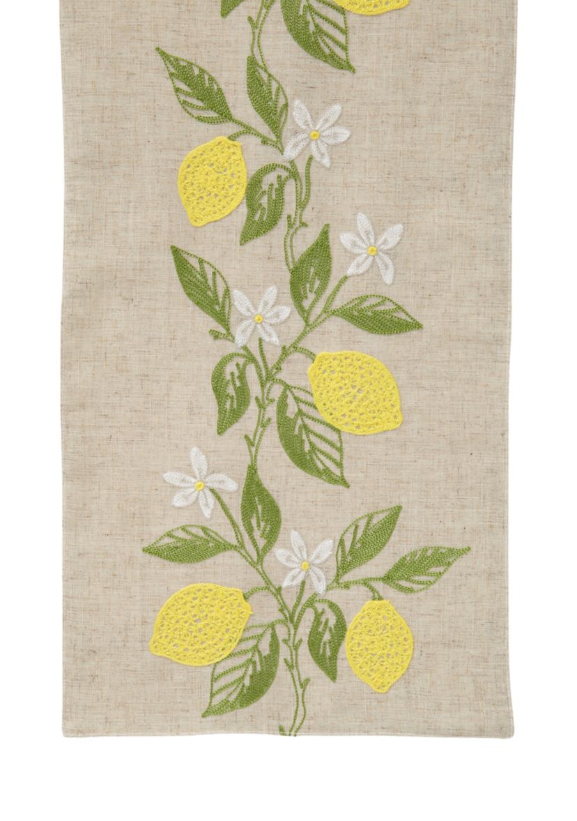 Lemon Vines Table Runner