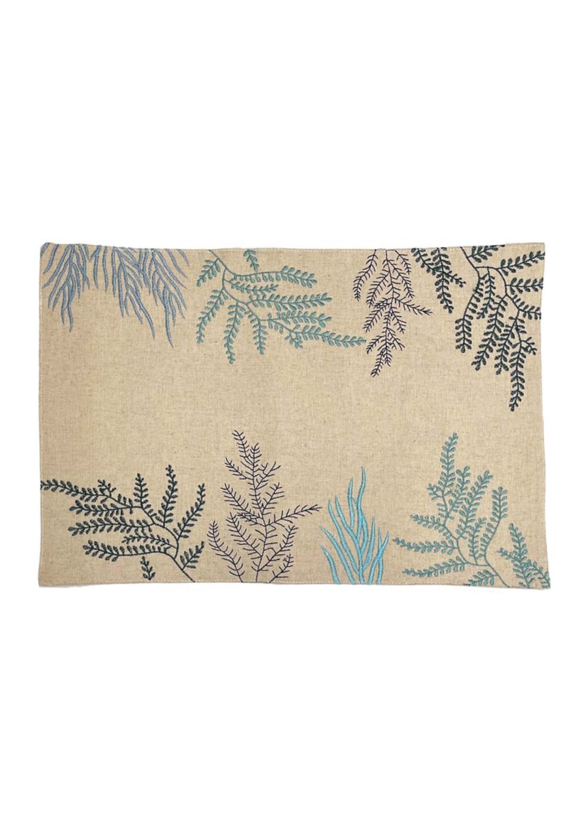 Coral Embroidered Runner