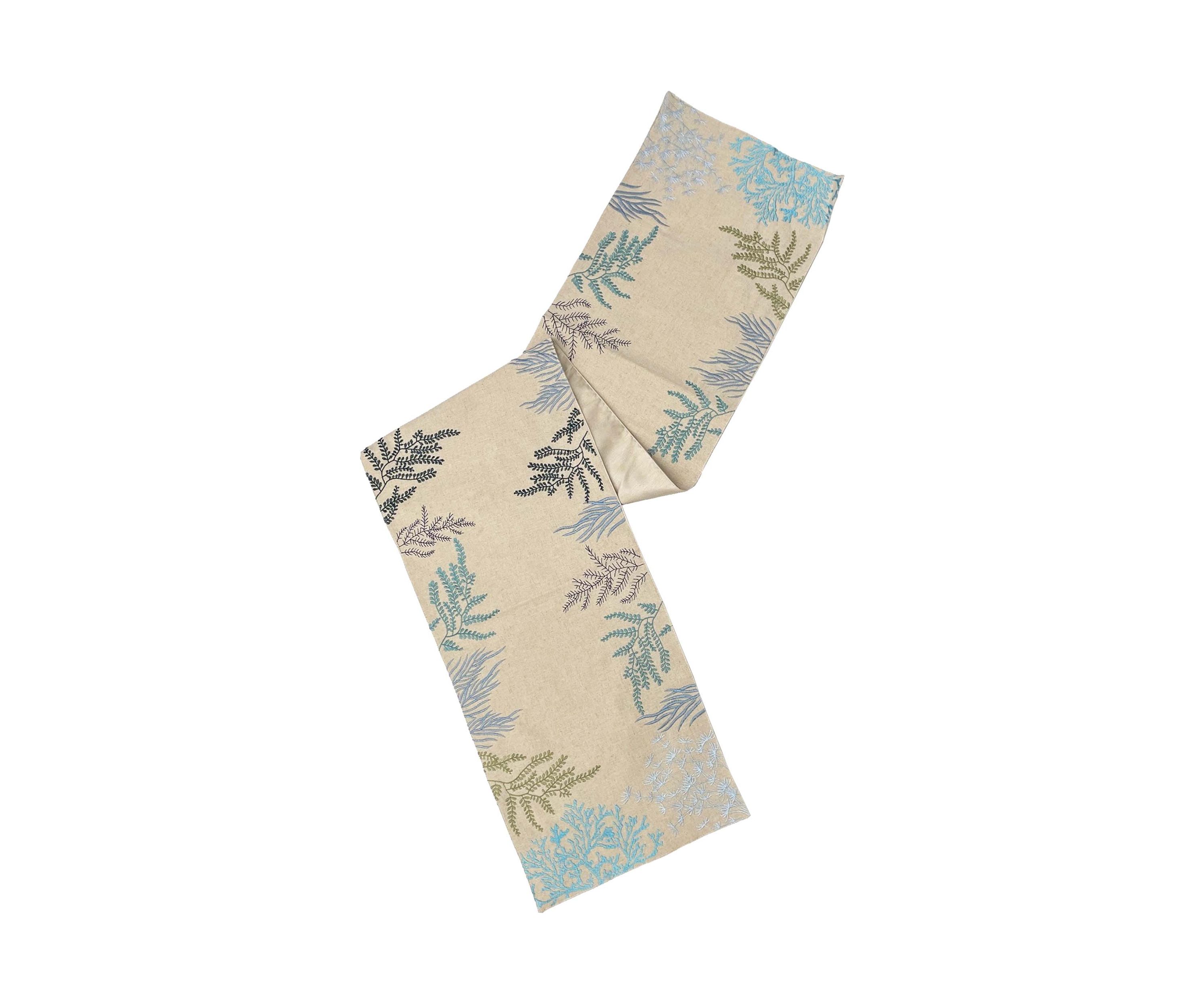 Coral Embroidered Runner