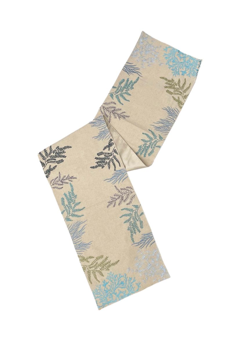 Coral Embroidered Runner