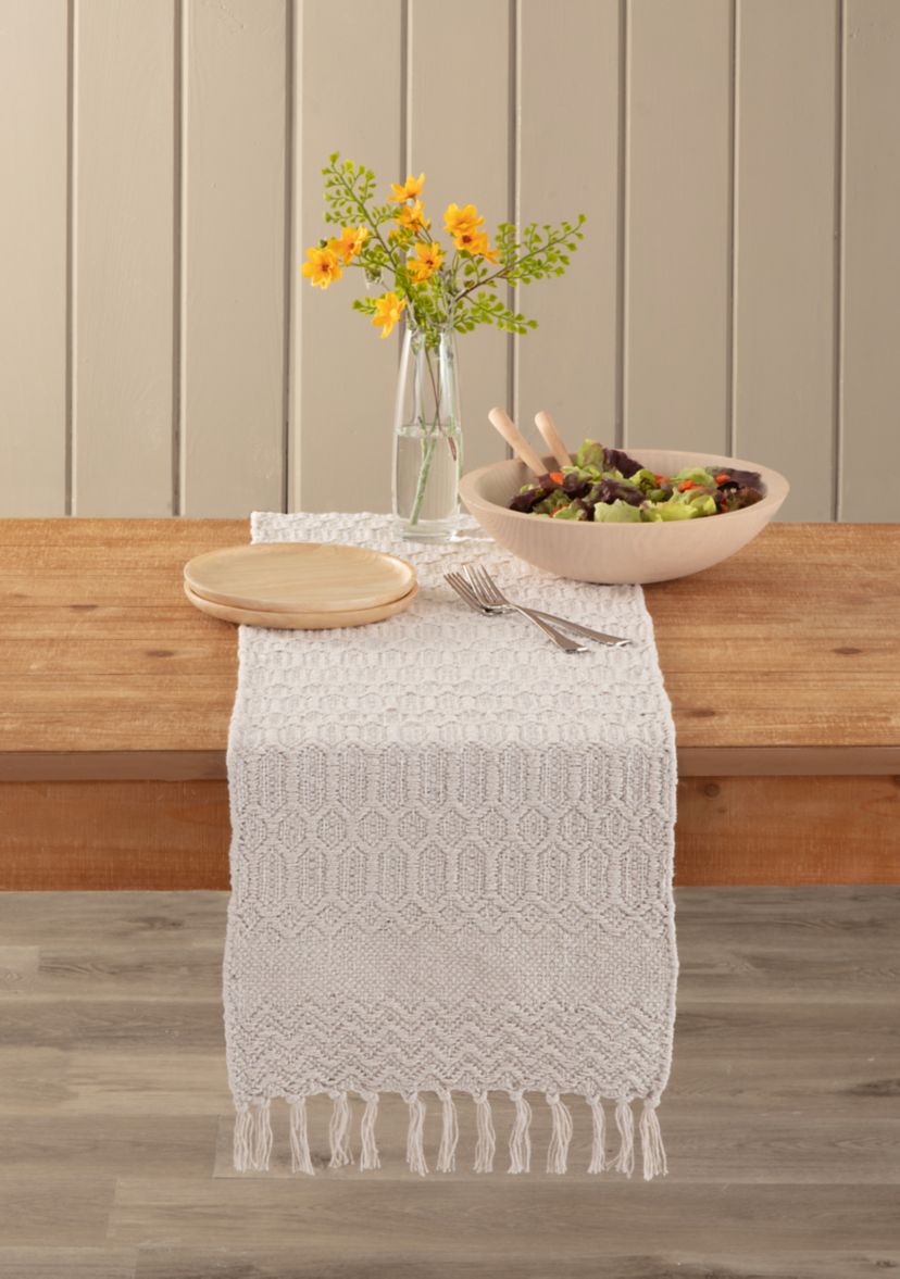 Natural Textured Artex Table Runner