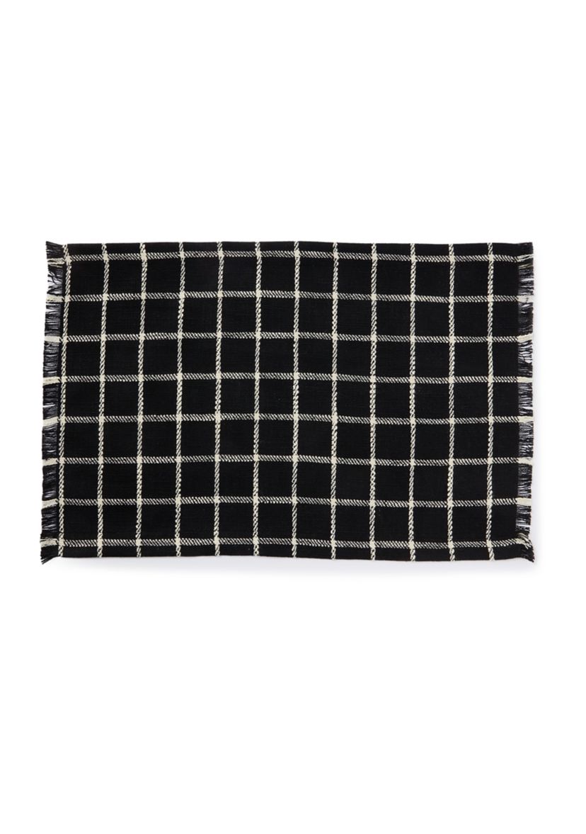 Black and White Grid Placemat