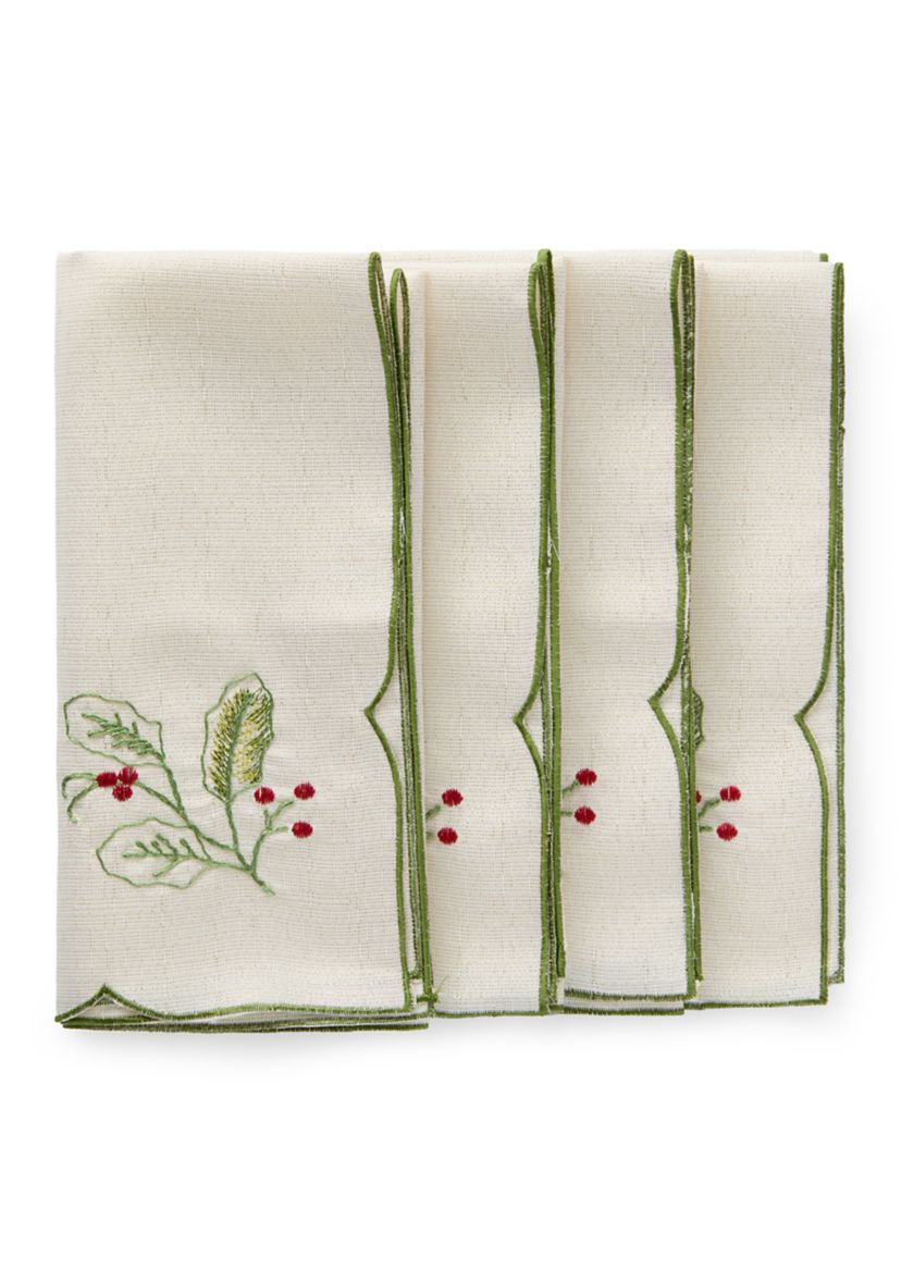 Lenox Holiday Vine Cutwork Napkin Set 