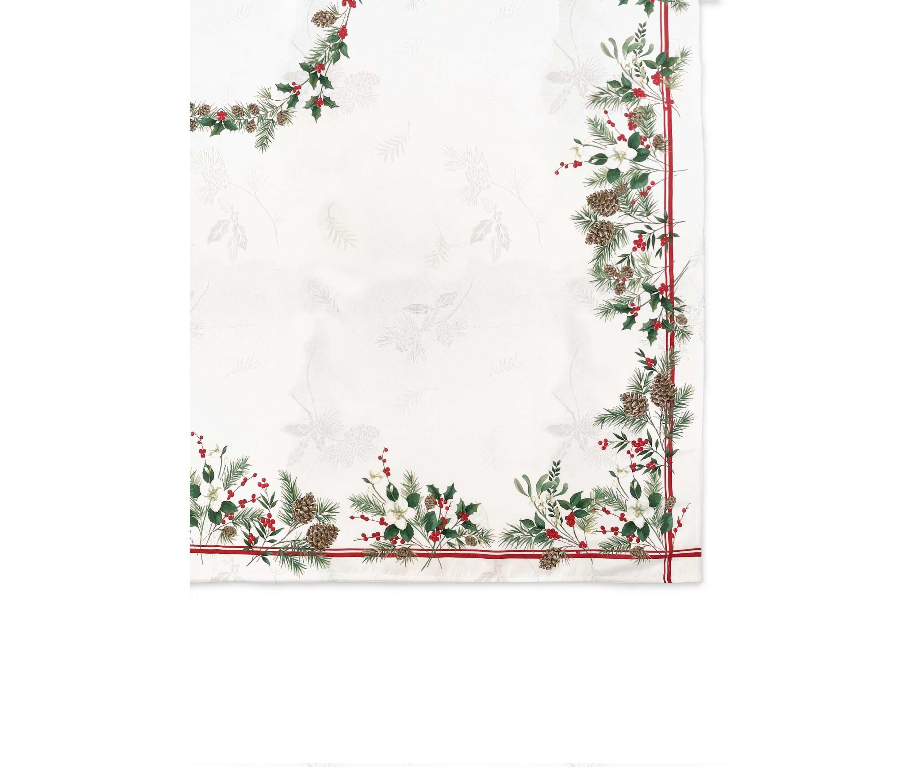 Holiday Botanical Border Table Runner