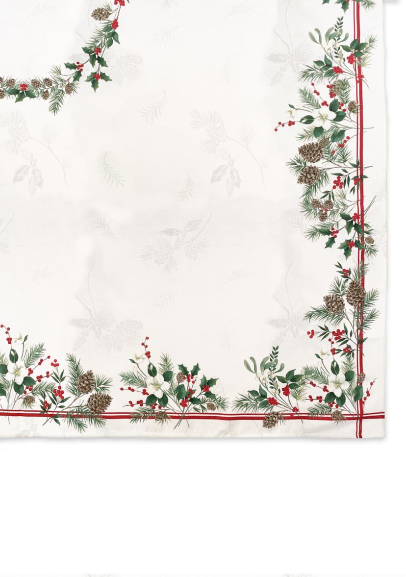 Holiday Botanical Border Table Runner