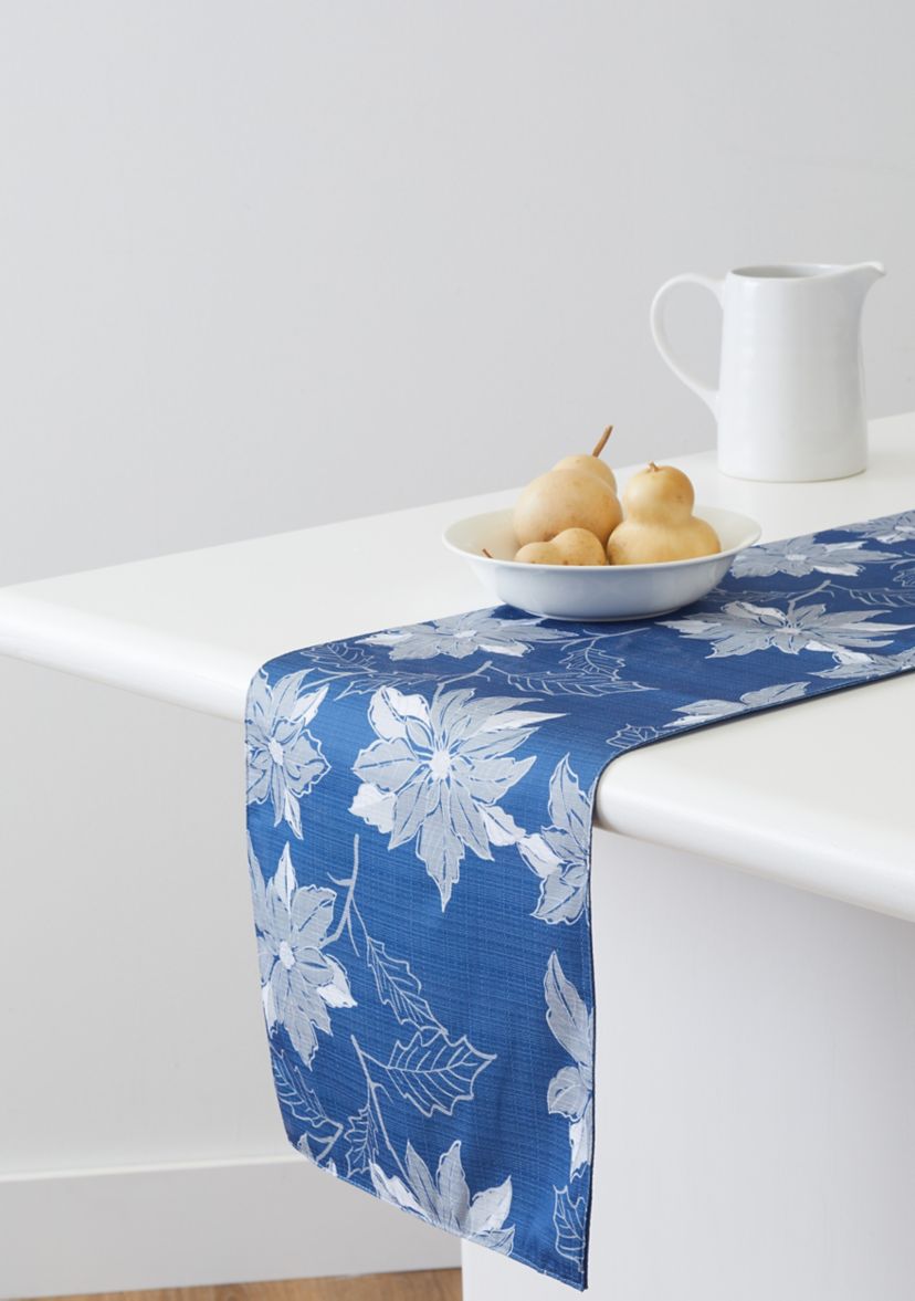Poinsettia Silhouette Table Runner