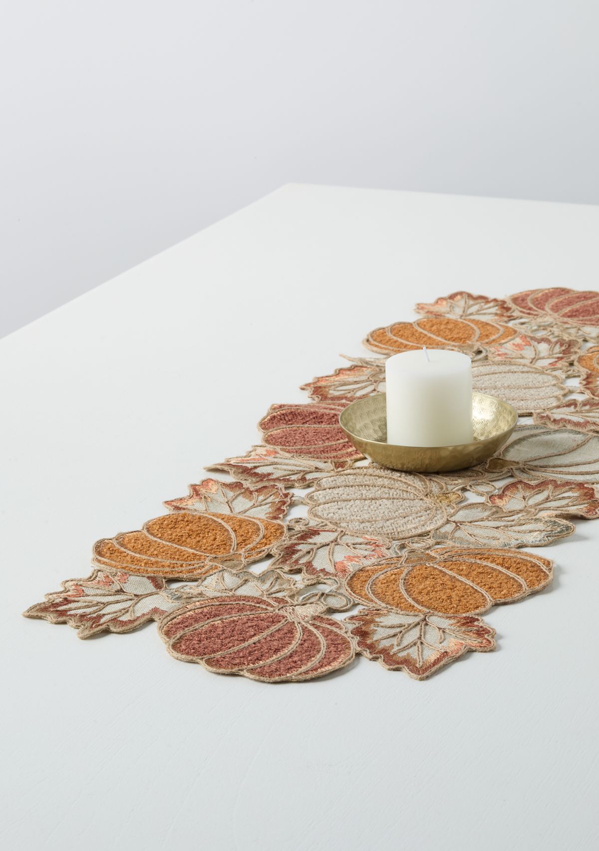 Erika Pumpkin Cutwork Centerpiece