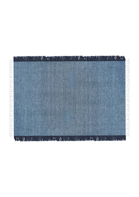 Chambray Fringed Placemat 