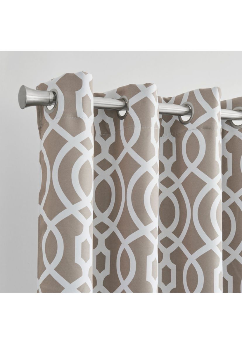 Trellis Printed Blackout Thermal Insulated Single Window Panel