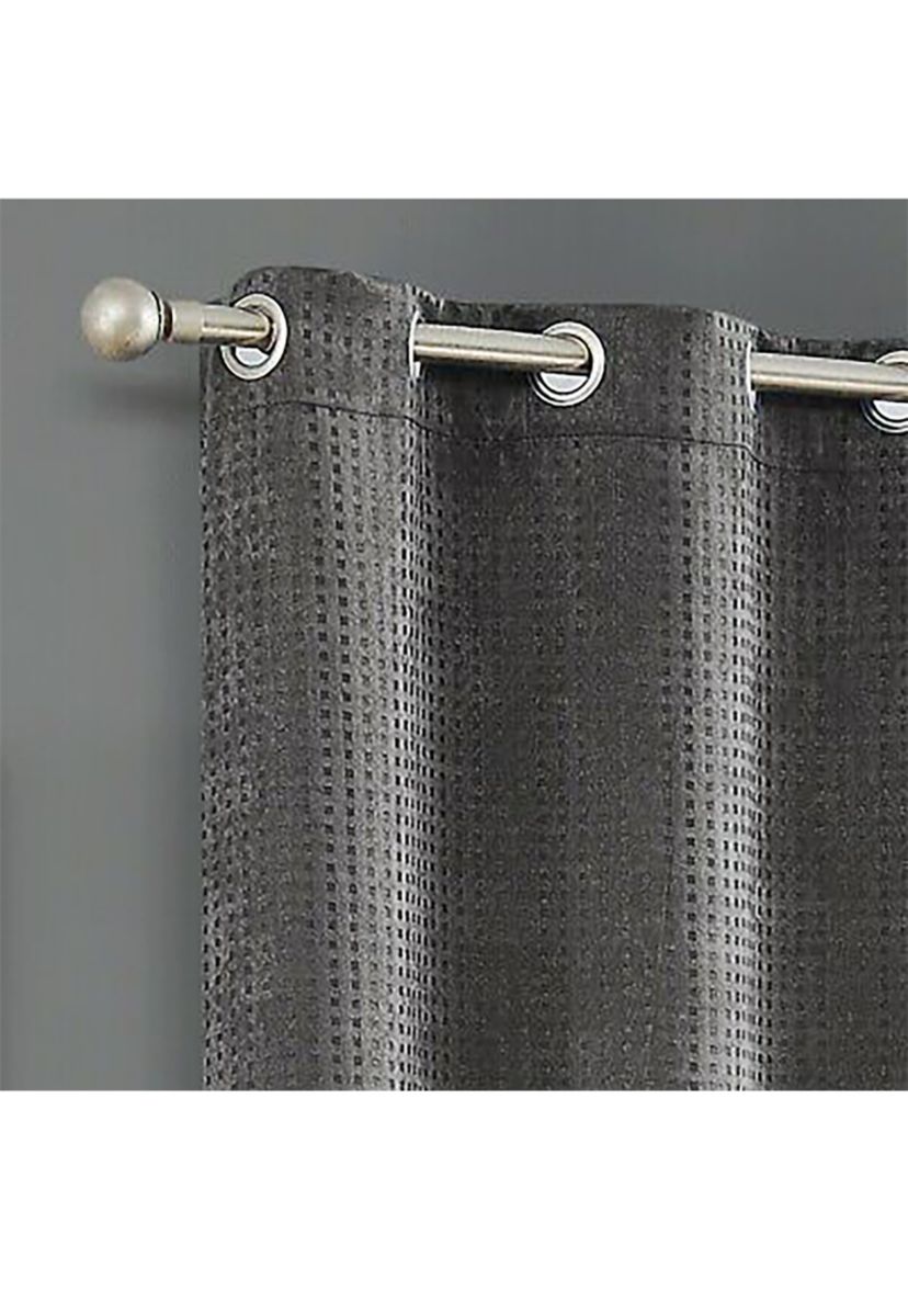 Times Square Woven Basketweave Blackout Thermal Insulated Window Panel Pair