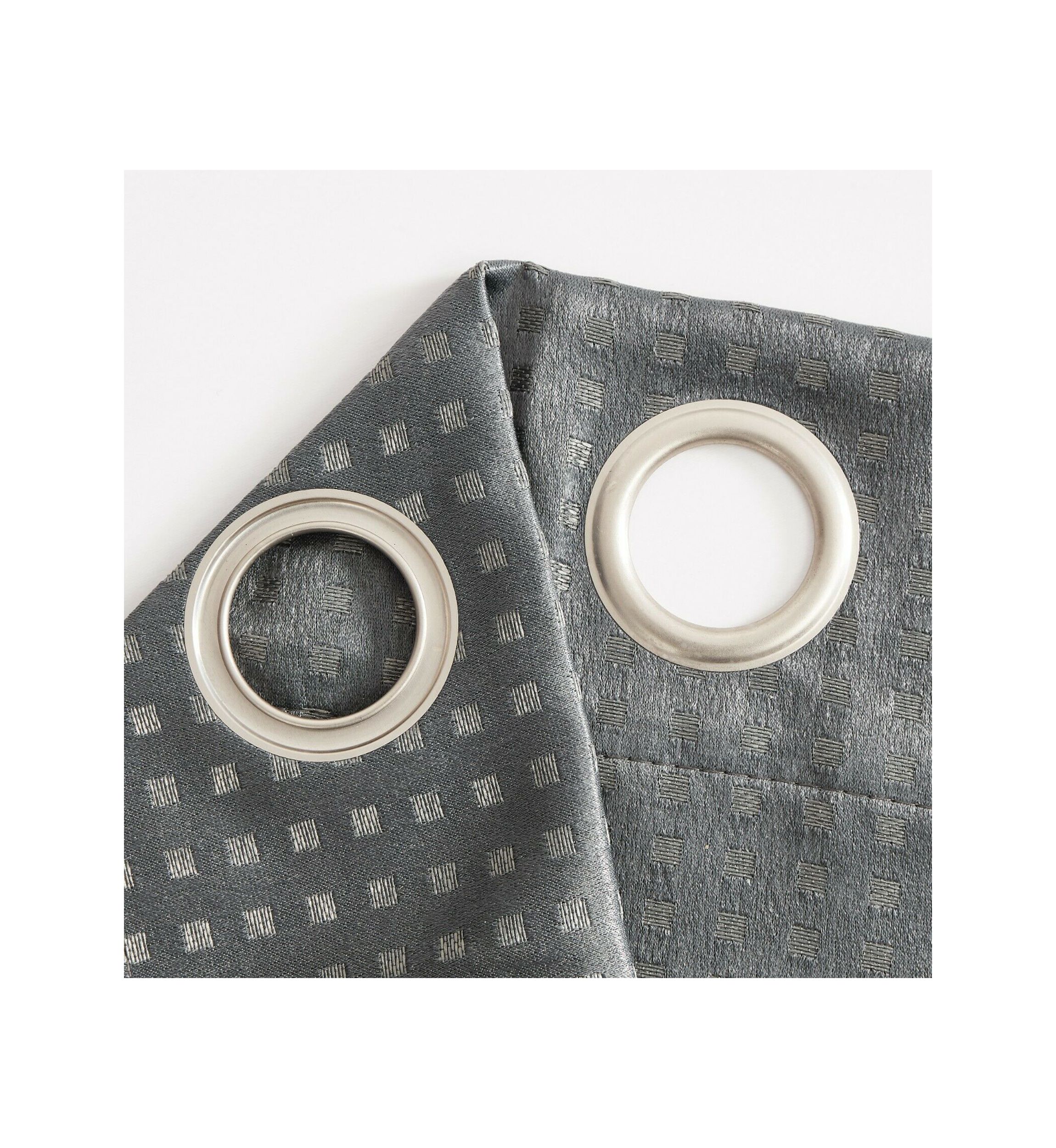 Times Square Woven Basketweave Blackout Thermal Insulated Window Panel Pair