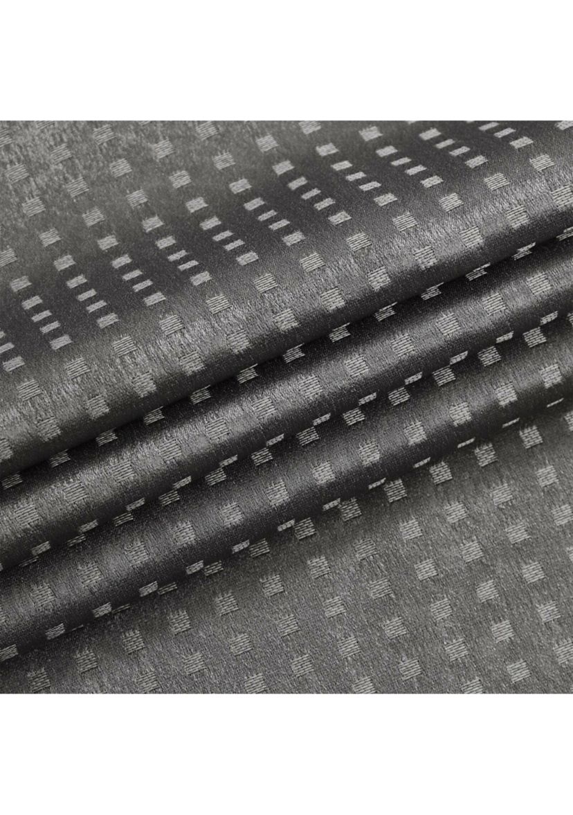 Times Square Woven Basketweave Blackout Thermal Insulated Window Panel Pair