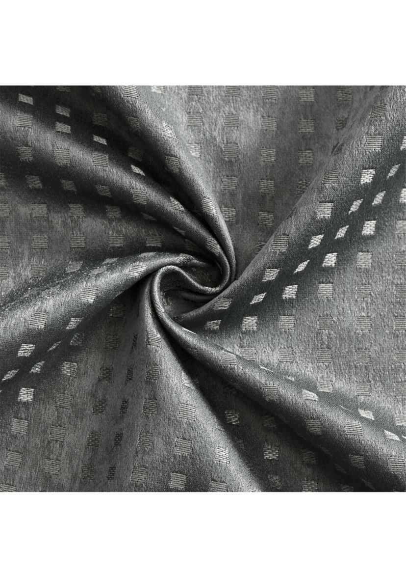 Times Square Woven Basketweave Blackout Thermal Insulated Window Panel Pair