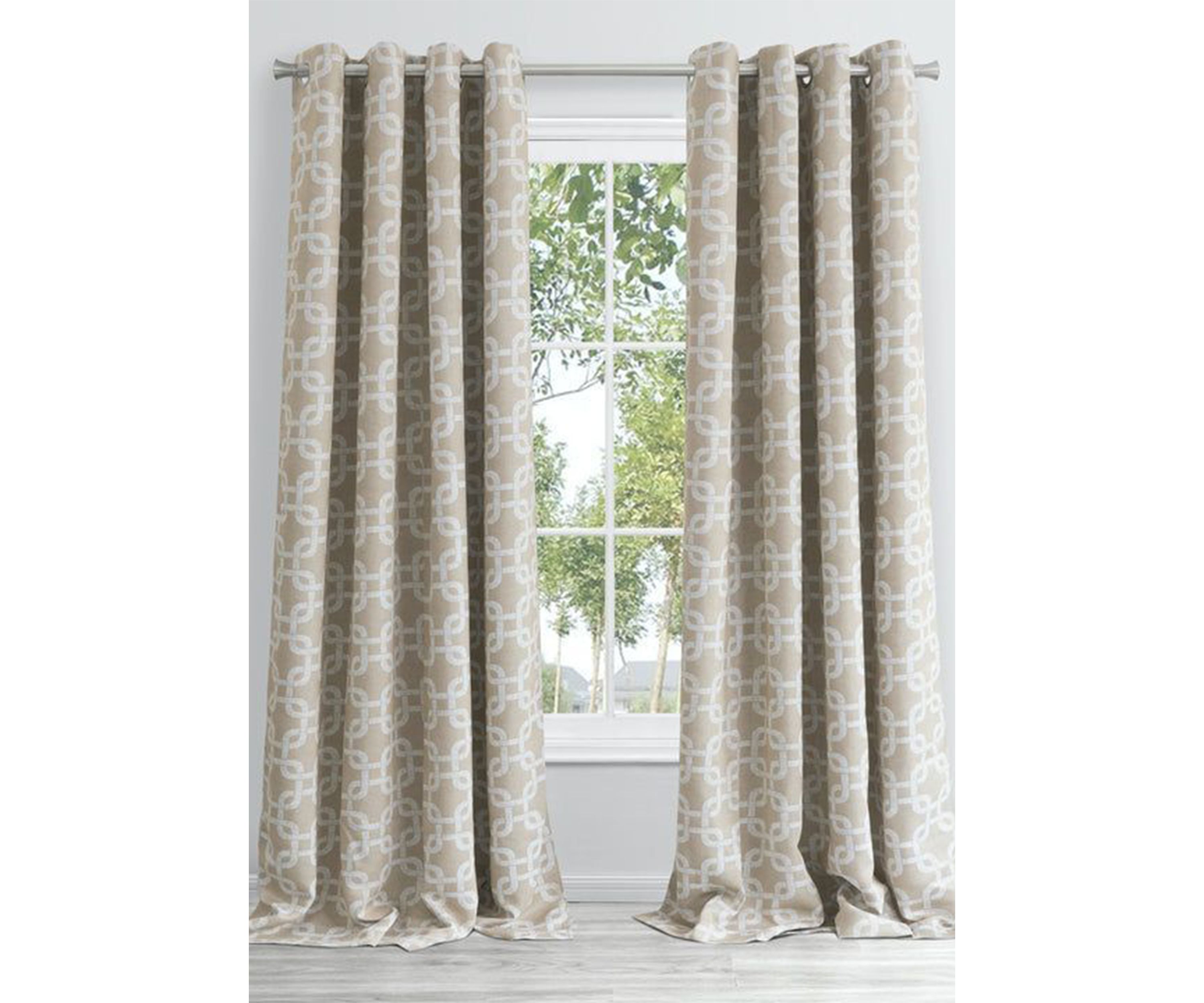 Interlock Printed Blackout Thermal Insulated Single Window Panel