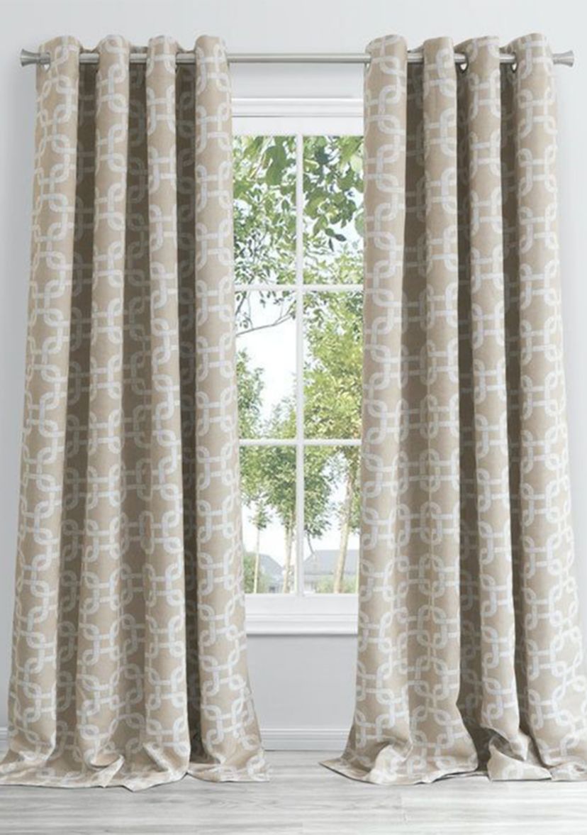 Interlock Printed Blackout Thermal Insulated Single Window Panel