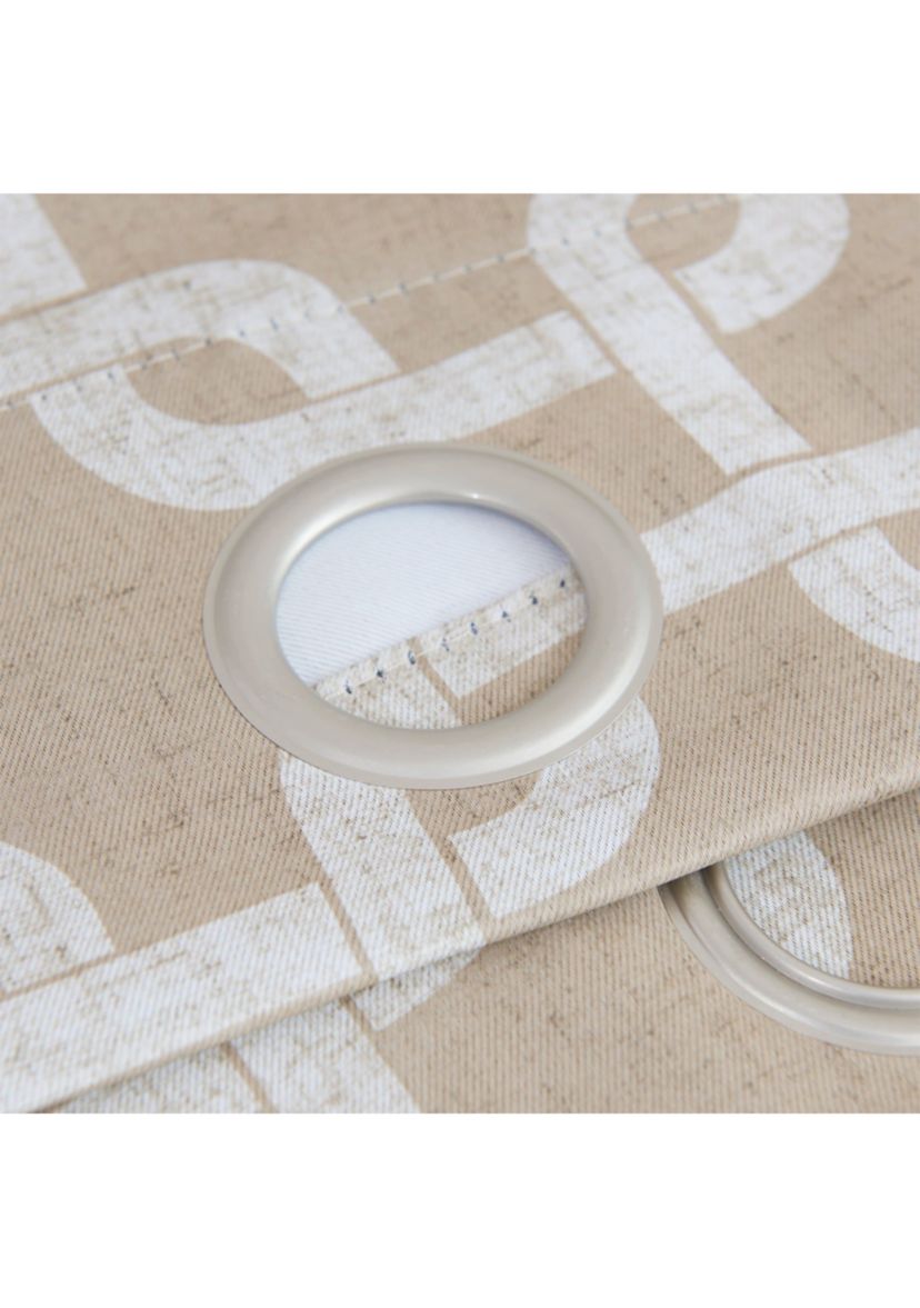 Interlock Printed Blackout Thermal Insulated Single Window Panel