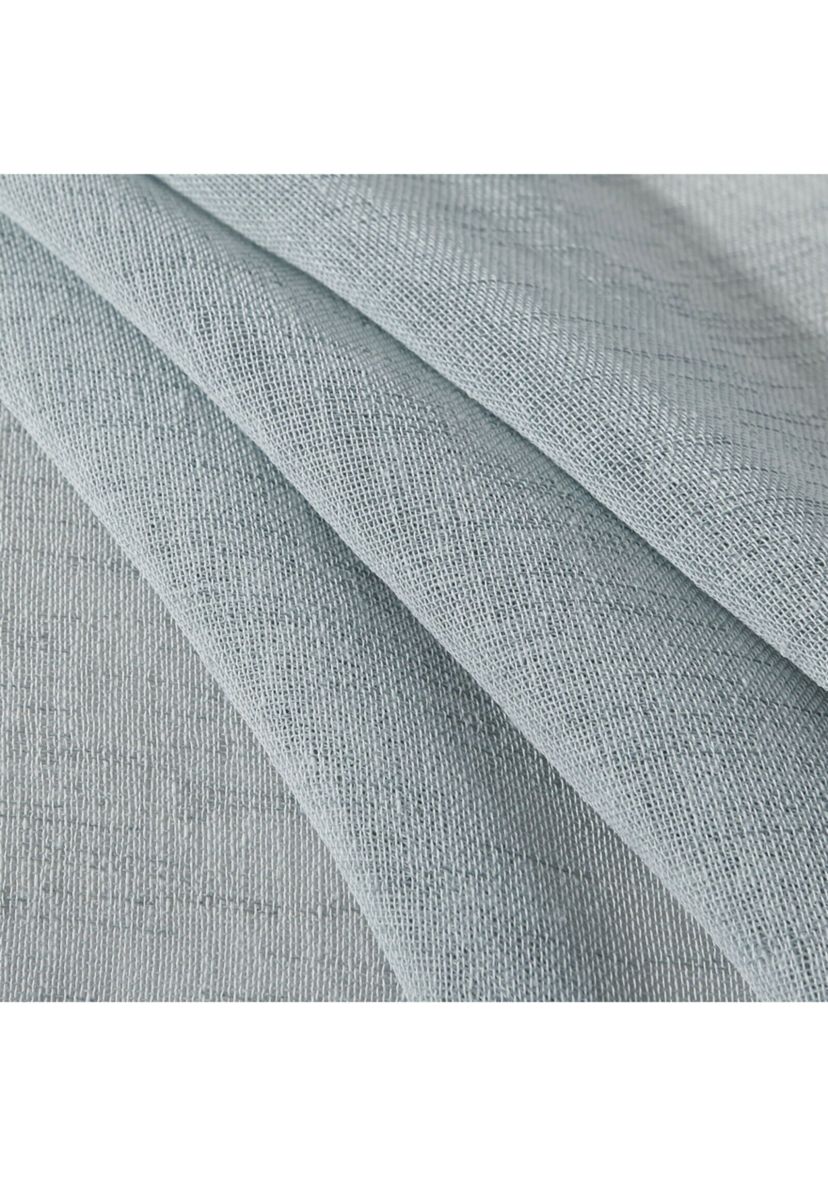 Hannah Semi-Sheer Striped Weave Linen Look Light Filtering Window Panel Pair