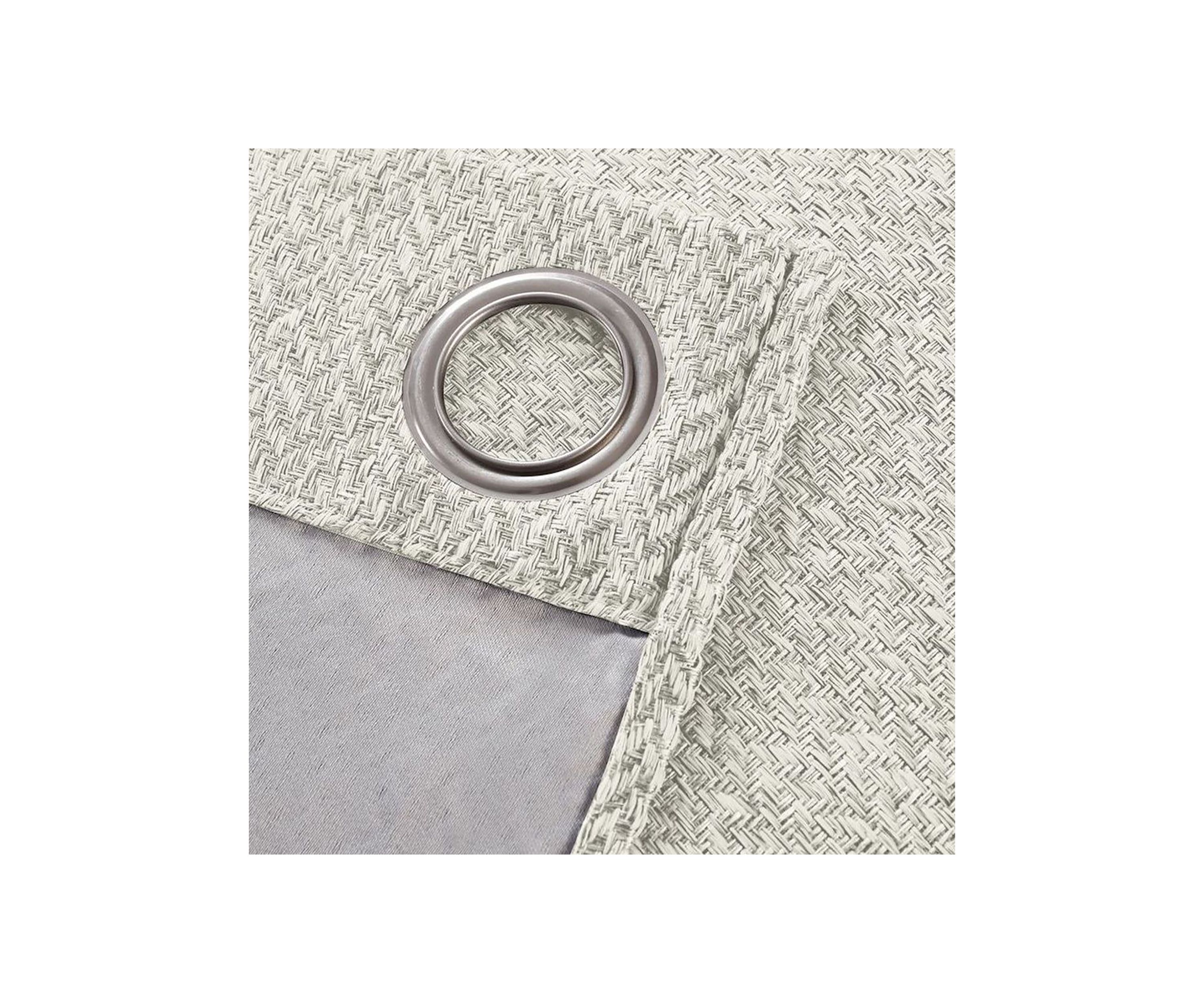 Boston Woven Herringbone Blackout Thermal Insulated Window Panel Pair