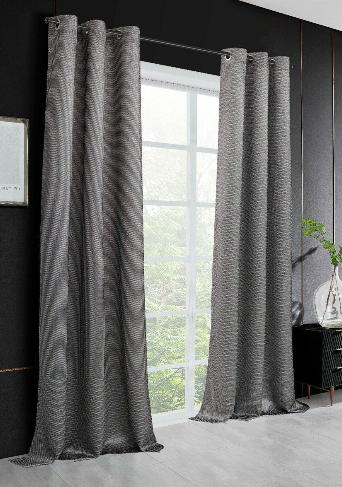 Stars Metallic Blackout Thermal Insulated Window Panel Pair