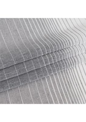 Linea Ombre Striped Linen Look  Light Filtering Window Panel Pair