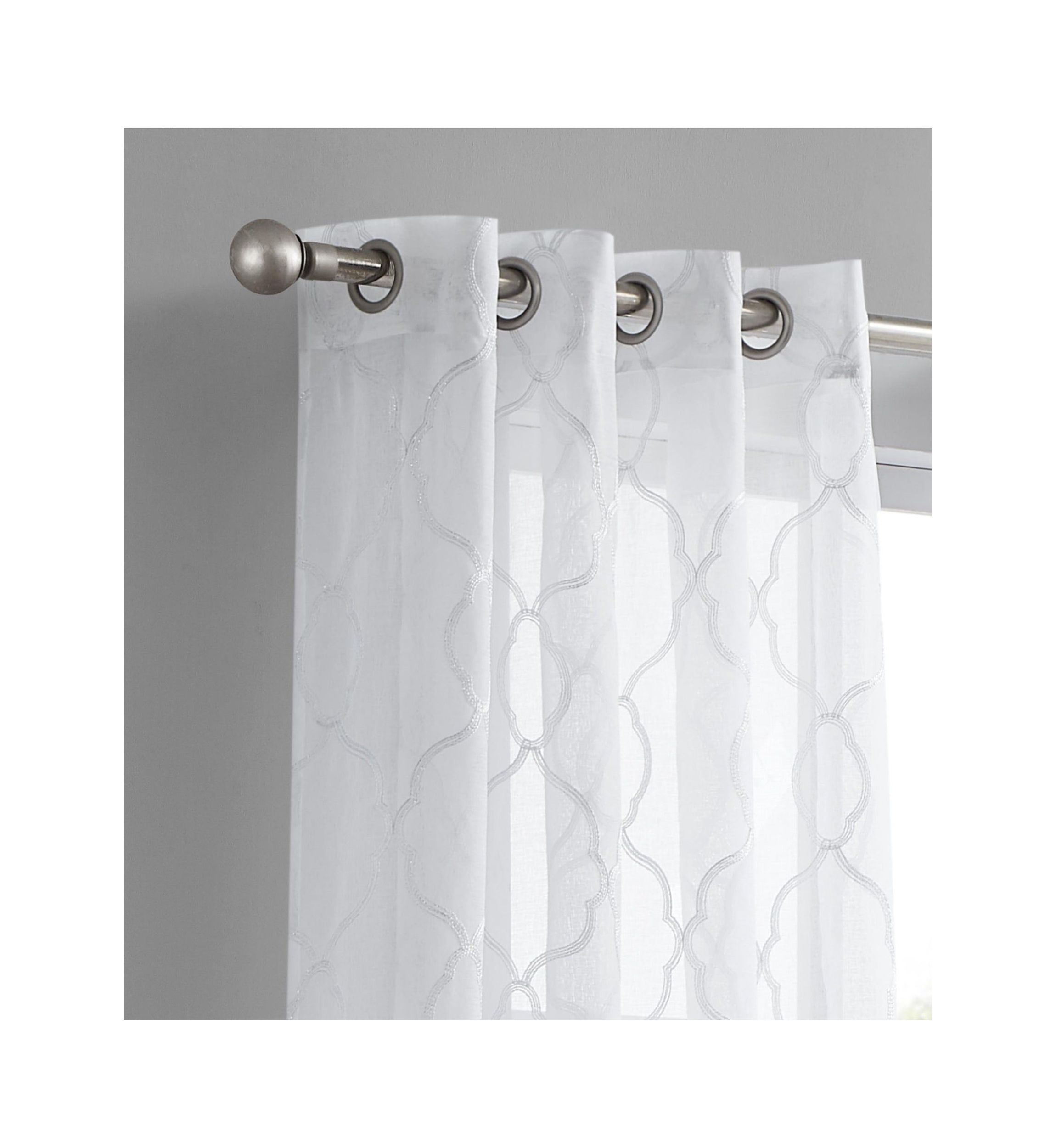 Springfield 3D Embroidered Sheer Single Window Panel