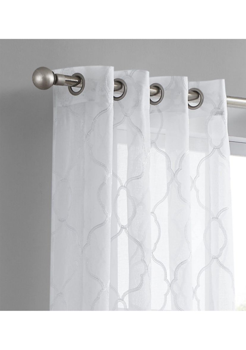 Springfield 3D Embroidered Sheer Single Window Panel