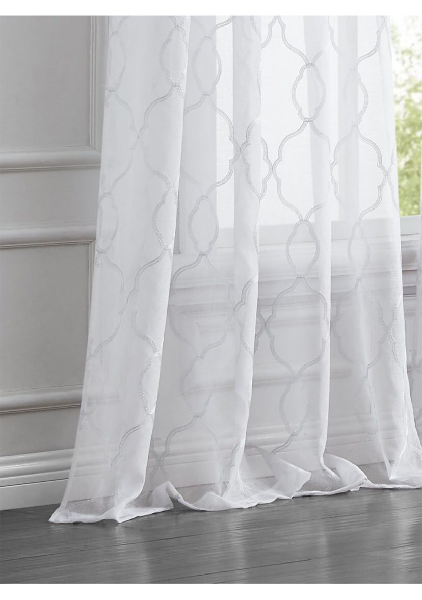 Springfield 3D Embroidered Sheer Single Window Panel