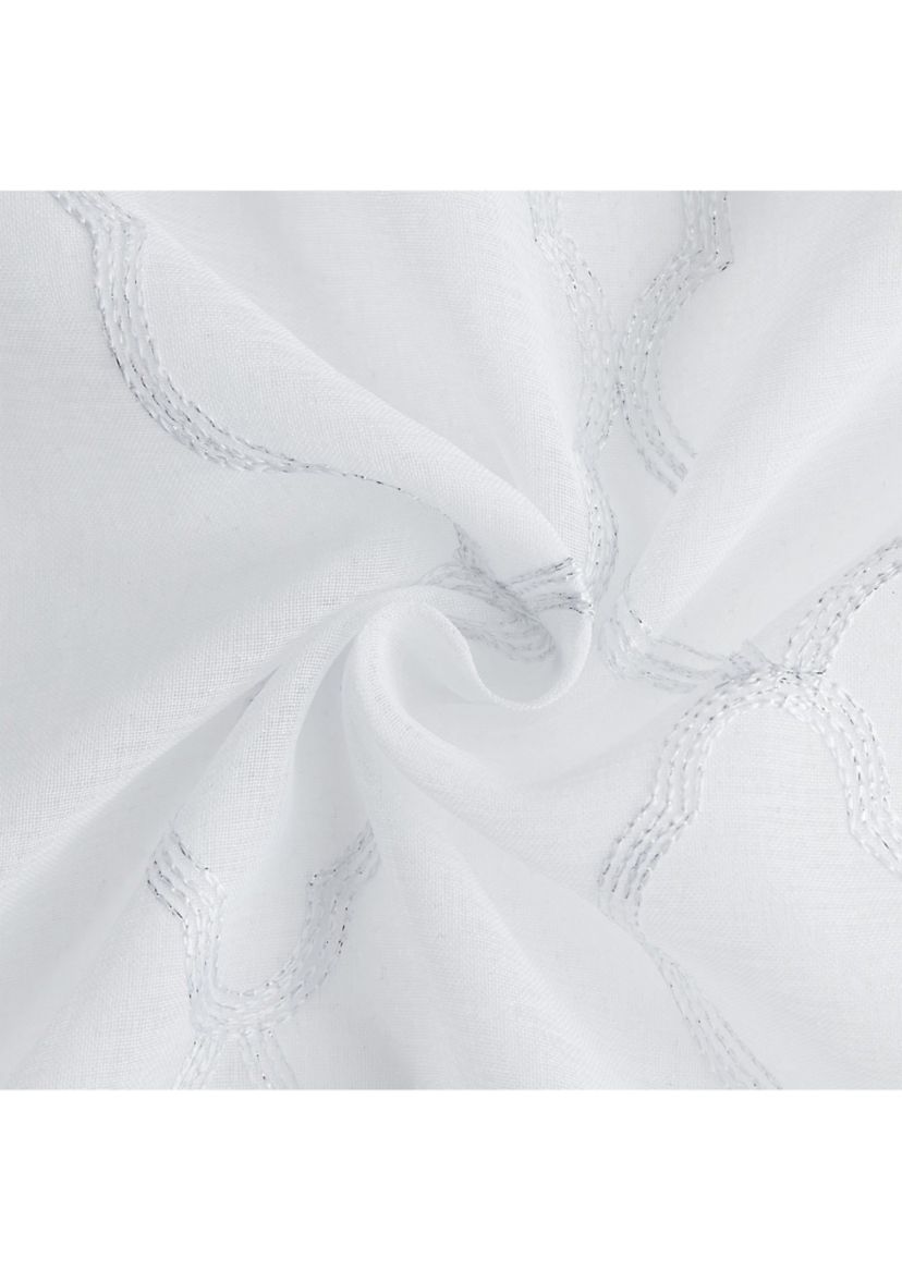Springfield 3D Embroidered Sheer Single Window Panel
