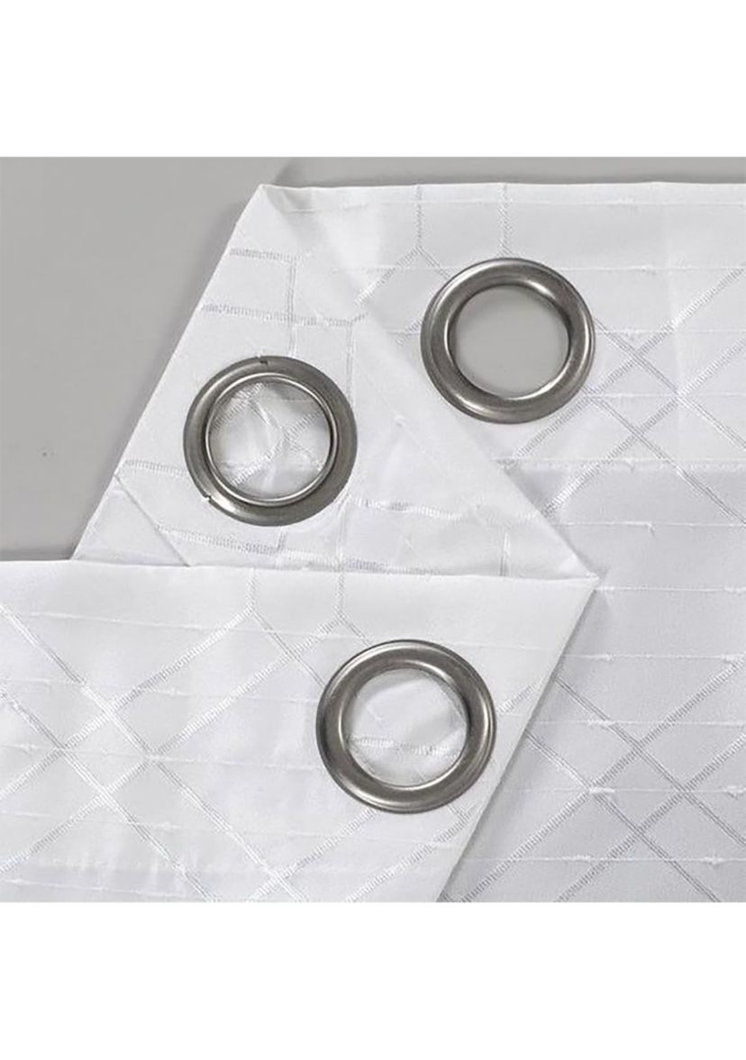 St.Pierre 3D Tonal Embroidered Room Darkening Single Window Panel
