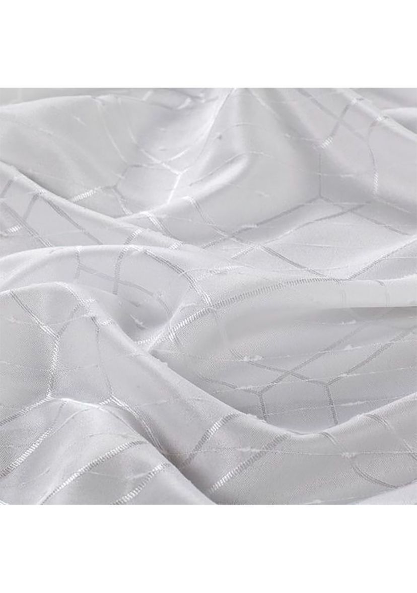 St.Pierre 3D Tonal Embroidered Room Darkening Single Window Panel