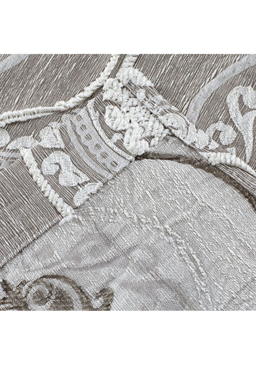 Monaco Jacquard Embroidered Satin Textured Room Darkening Window Panel Pair