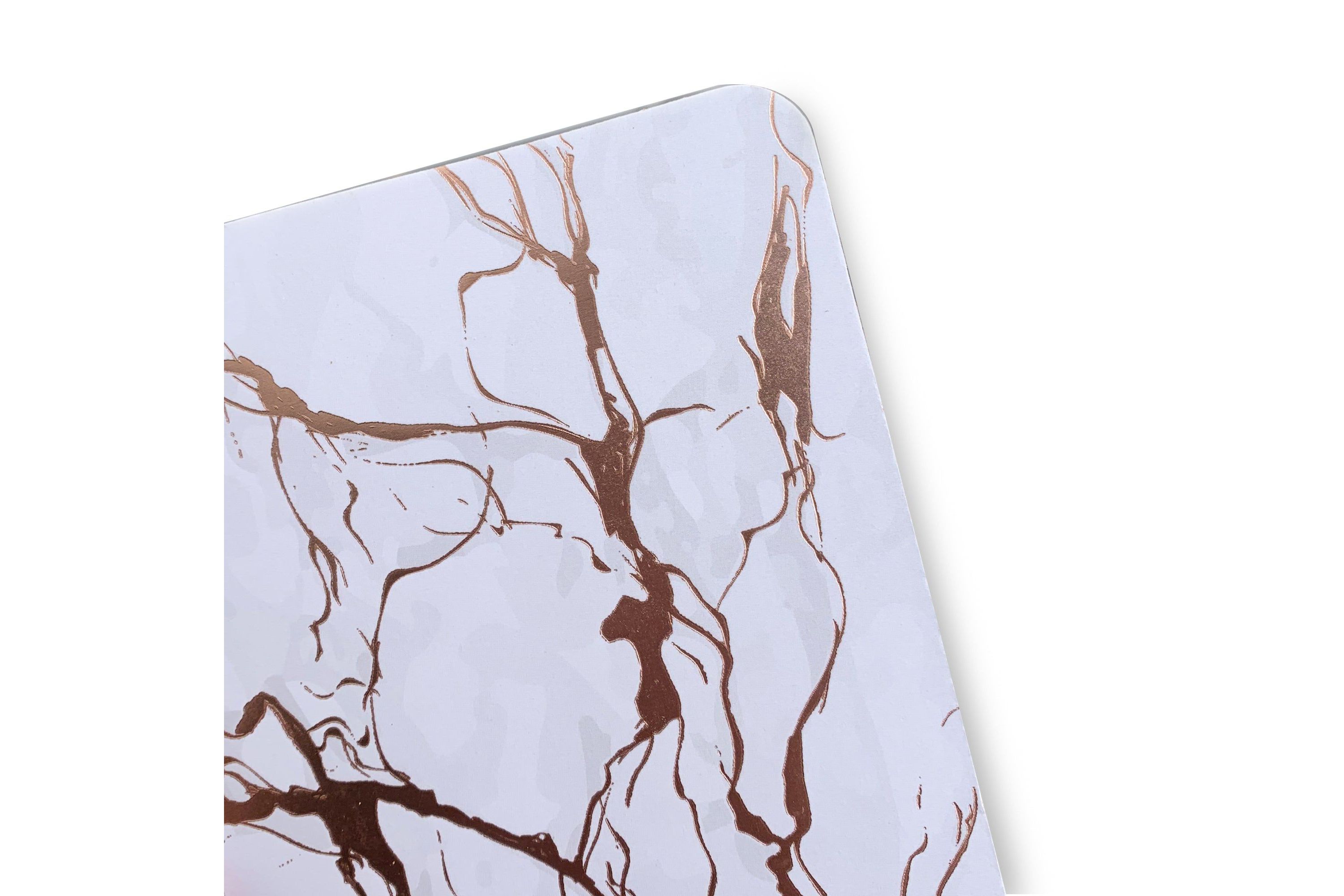 Marble Cork Foil Printed Marble Granite Designed Thick Cork Textured 4" x 4" Square Coaster Set of 4